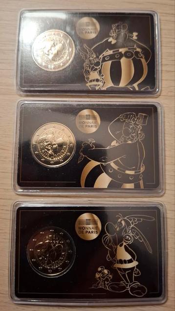 Frankrijk 2019 - 3 x 2 euro Asterix coincard zelfde nummer beschikbaar voor biedingen
