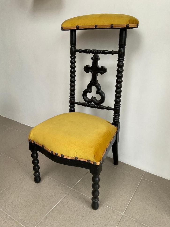 Zeer Mooi antiek stoeltje, Maison & Meubles, Chaises, Comme neuf, Bois, Tissus, Enlèvement