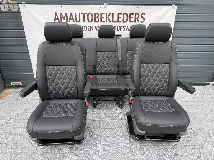 Compleet interieur met Zwart Leder voor VW Transporter T5 T6, Autos : Pièces & Accessoires, Habitacle & Garnissage, Volkswagen