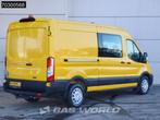 Ford Transit 130pk Dubbel Cabine 2x Schuifdeur L3H2 Trekhaak, Auto's, Bestelwagens en Lichte vracht, Stof, Euro 6, 7 zetels, 130 pk
