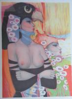 JEF VAN TUERENHOUT / KONINGINNEN / KLEURZEEFDRUK / 106x84cm, Antiek en Kunst, Ophalen