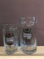 2 verschillende bierpotten uit Italië Stella Artois, Ophalen of Verzenden, Gebruikt, Glas of Glazen, Stella Artois