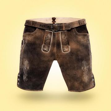 Pantalons en cuir Oktoberfest pour hommes Pantalons en cuir 