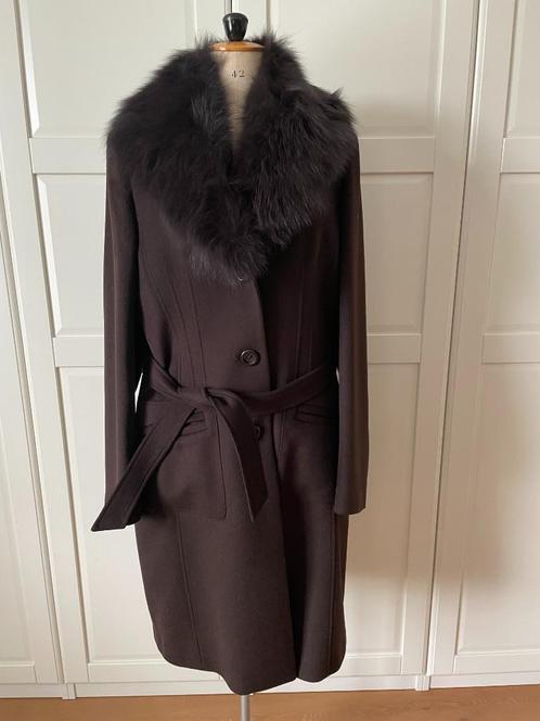 Milestone Mantel - bruin - met afneembare bontkraag - 42/44, Kleding | Dames, Jassen | Winter, Zo goed als nieuw, Maat 42/44 (L)
