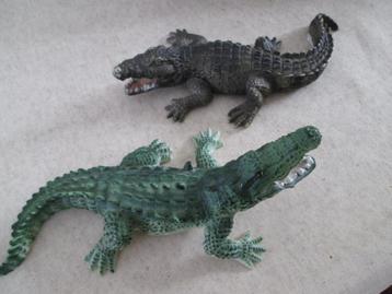 Schleich ; 2 krokodillen een groene en groen/grijze beschikbaar voor biedingen