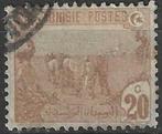 Tunesie 1906/1920 - Yvert 34 - Landbouwers - 20 c. (ST), Timbres & Monnaies, Timbres | Afrique, Affranchi, Envoi, Autres pays