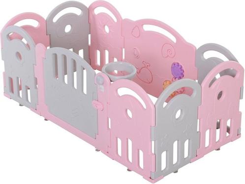 kunststof grondbox met 10 panelen - roze/grijs, Kinderen en Baby's, Babyparken, Nieuw, Rond, Ophalen of Verzenden
