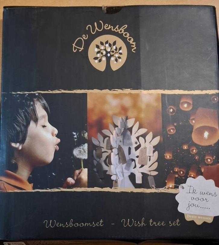 Make a wish wensboomset, Huis en Inrichting, Woonaccessoires | Vazen, Nieuw, Zwart, Minder dan 50 cm, Overige materialen, Ophalen of Verzenden
