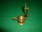 Oude bronzen olielamp, Antiek en Kunst, Antiek | Verlichting, Ophalen of Verzenden