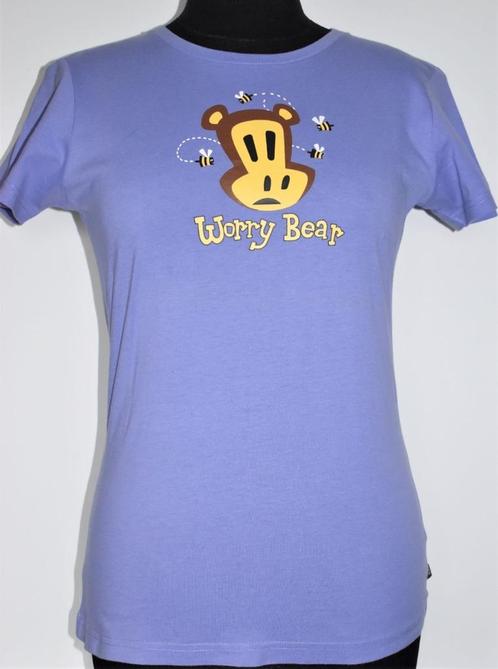 Paul Frank -industries- : t-shirt / shirt "Worry Bear" / S, Kleding | Dames, T-shirts, Zo goed als nieuw, Maat 36 (S), Paars, Korte mouw