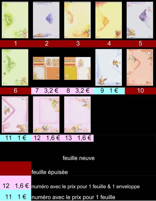 diddl neuf papier a lettre sp au choix prix sur les images, Verzamelen, Diddl, Nieuw, Papier, Kaart of Schrift, Pimboli, Ophalen