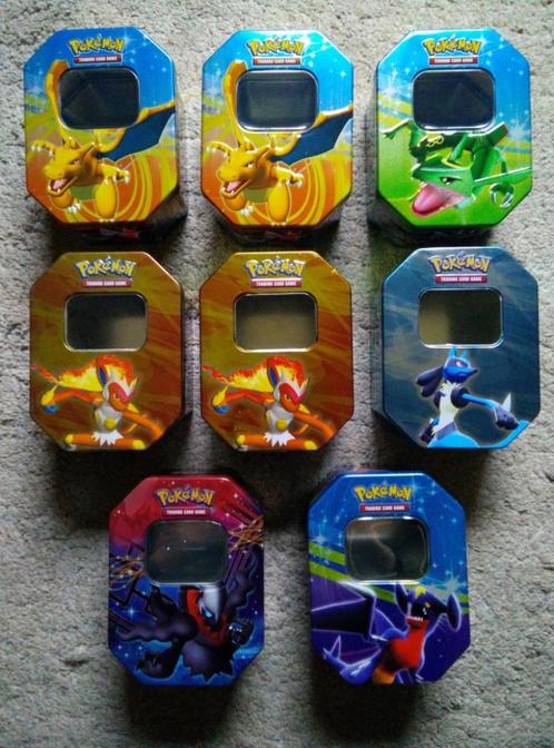 8 zeldzame lege Pokémon tins 2007-2012, Hobby en Vrije tijd, Verzamelkaartspellen | Pokémon, Zo goed als nieuw, Overige typen