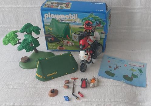 Playmobil 5438 - Kampeerder met motorfiets, Kinderen en Baby's, Speelgoed | Playmobil, Zo goed als nieuw, Complete set, Ophalen of Verzenden