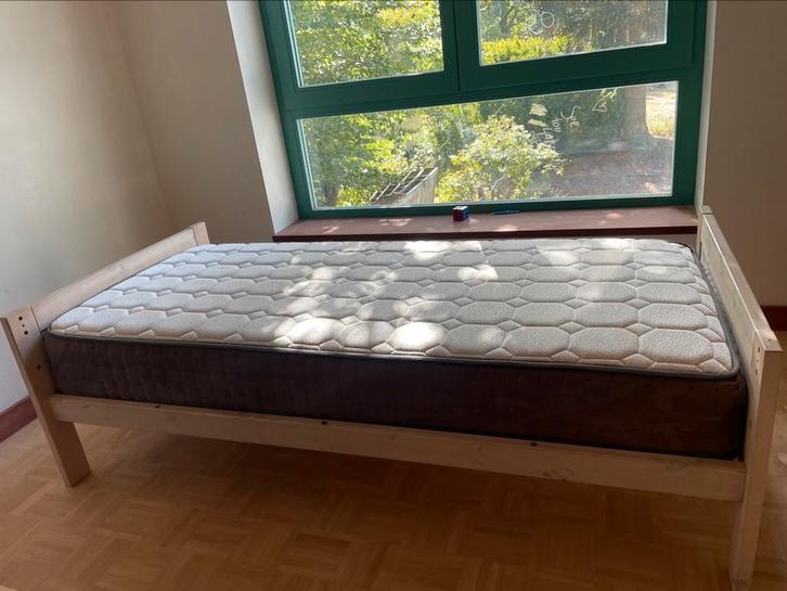 2 Lifetime whitewash bedden met imperial relax matrassen, Huis en Inrichting, Slaapkamer | Bedden, Gebruikt, Eenpersoons, Ophalen