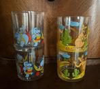 4 glazen met tekening, Ophalen, Zo goed als nieuw, Waterglas