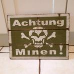 Duits teken uit de Tweede Wereldoorlog: ACHTUNG MINEN (kaki, Verzenden