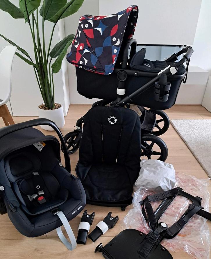 Bugaboo Fox Zwart Super compleet & Maxi Cosi, Kinderen en Baby's, Kinderwagens en Combinaties, Ophalen