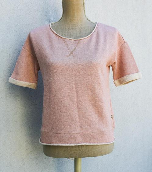 Mooi glanzende top XS, Kleding | Dames, Blouses en Tunieken, Zo goed als nieuw, Maat 34 (XS) of kleiner, Roze, Ophalen of Verzenden