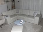 Hoeksalon in hoogkwalitatief crème beige leder ., Huis en Inrichting, Ophalen, Zo goed als nieuw, Leer, Modern hedendaags