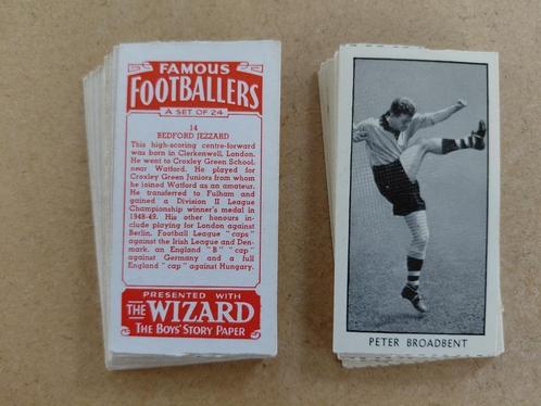Famous Footballers complete set 24 chromos voetballers 1955, Verzamelen, Foto's en Prenten, Overige onderwerpen, 1940 tot 1960