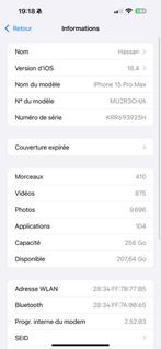 Iphone 15 pro max bleu, Telecommunicatie, Mobiele telefoons | Apple iPhone, Ophalen, Blauw, 99 %, IPhone 15 Pro Max