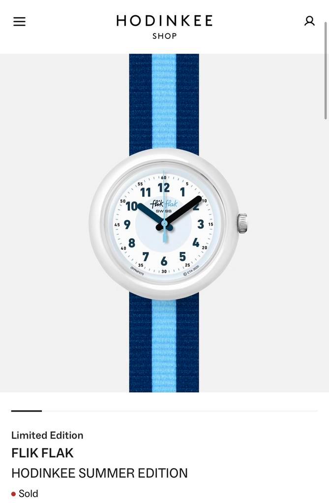 Set van twee: ouder-kind SWATCH x FlikFlak + Hodinkee, Handtassen en Accessoires, Horloges | Kinderen, Nieuw, Ophalen