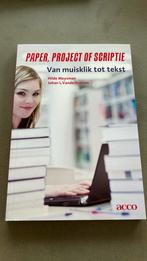 Paper, project of scriptie - van muisklik tot tekst, Enlèvement ou Envoi, Neuf, Hilde Meysman; Johan Vanderhoeven, Enseignement supérieur