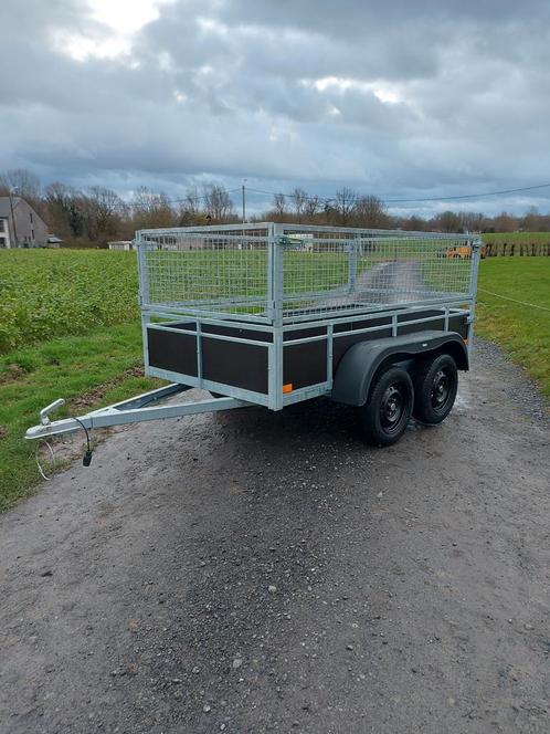 Nieuw dubbelas aanhangwagen Met loofrekken!, Autos : Divers, Remorques, Comme neuf, Enlèvement ou Envoi