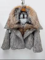 Luxe winterjas ganzenbont nieuw, Ophalen of Verzenden, Nieuw, Maat 38/40 (M), Grijs