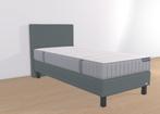 KWALITATIEVE BOXSPRING ERGOSLEEP – KORTING 90% – KOOPJE !!, Ophalen, 210 cm, Tweepersoons, Modern - grijs stoffen bekleding