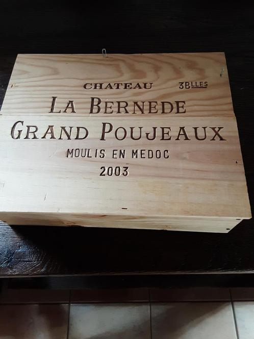 Château La Bernède Grand Poujeaux 2003, Collections, Vins, Comme neuf, Vin rouge, Enlèvement