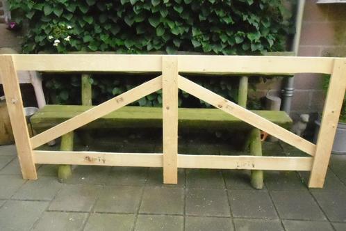 houten afrasteringshekken 10 grote en 12 kleinere, Tuin en Terras, Tuinhekken en Hekwerk, Zo goed als nieuw, Tuinhek, Hout, Ophalen