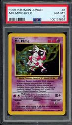Mr. Mime Holo PSA 8 - 6/64 - Jungle 1999, Hobby en Vrije tijd, Verzamelkaartspellen | Pokémon, Verzenden, Zo goed als nieuw, Losse kaart