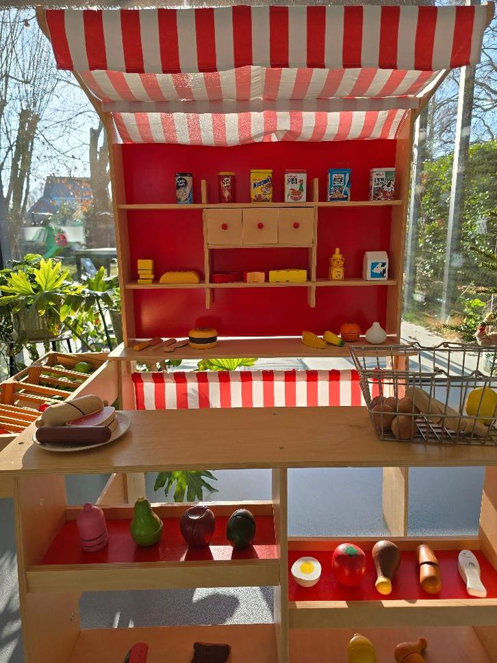 Speelkeuken met accessoires, Kinderen en Baby's, Speelgoed | Speelkeukens, Gebruikt, Speelkeuken, Hout, Ophalen