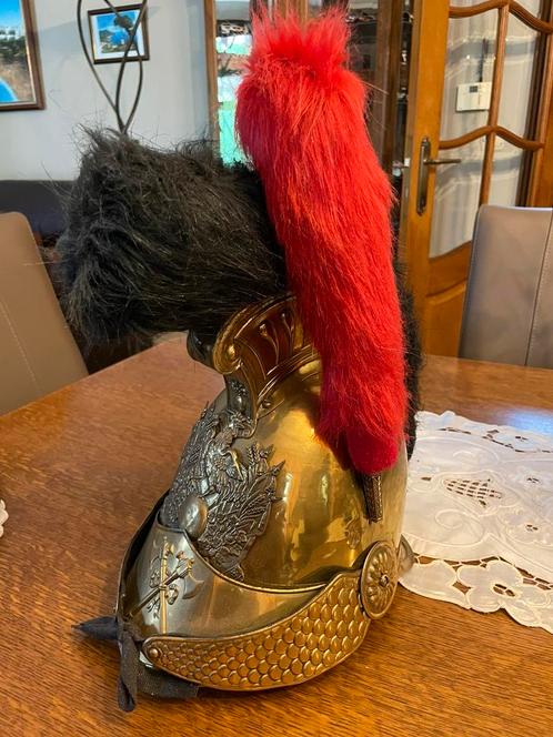 Casque ancien de Sapeur Pompier France, Verzamelen, Militaria | Algemeen, Overige soorten, Helm of Baret, Ophalen of Verzenden