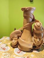 vase pintus avec 2 visage en fibre de verre, Ophalen