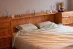 Vintage dubbel bed met 2 ladekasten, Huis en Inrichting, Slaapkamer | Complete slaapkamers, Zo goed als nieuw, Ophalen