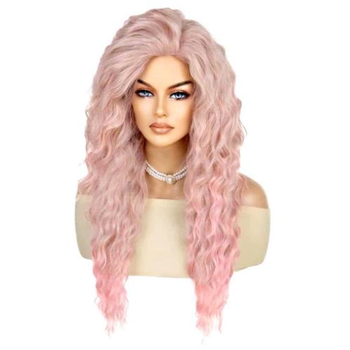 Nonchalante sexy pruik met lang haar roze mix model 9618, Bijoux, Sacs & Beauté, Beauté | Soins des cheveux, Neuf, Perruque ou Extension de cheveux