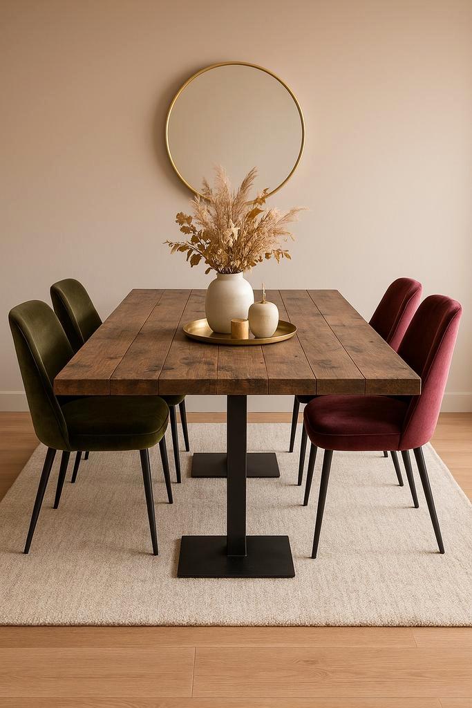 Tafel steigerhout met zwart metalen poten, Huis en Inrichting, Tafels | Eettafels, Ophalen