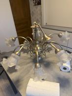 Luster in Tin met 10 lampen, Ophalen, Gebruikt, Metaal, Retro