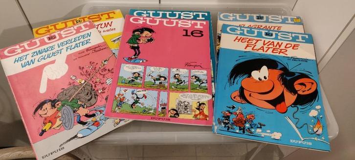 Guust Flater x8, Boeken, Stripverhalen, Gelezen, Meerdere stripboeken, Ophalen
