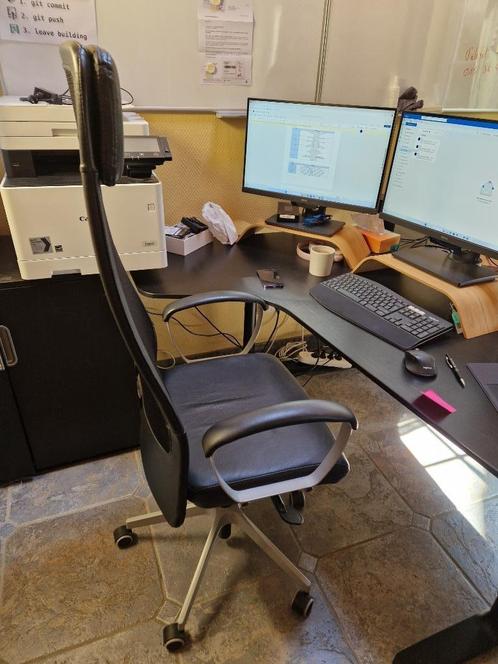 Bureaustoel, Huis en Inrichting, Bureaustoelen, Gebruikt, Bureaustoel, Zwart, Ergonomisch, Ophalen