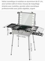 Valise-table de maquillage PRO, Ophalen, Zilver, Gehele gezicht, Accessoires