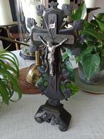 Oud religieus artikel Golgotha houten kruis kruisbeeld, Ophalen of Verzenden