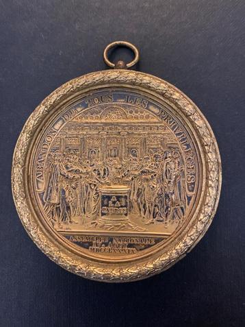 Médaille Louis XVI Abandon privilèges 1789 Duvivier vermeil, Enlèvement ou Envoi, Bronze