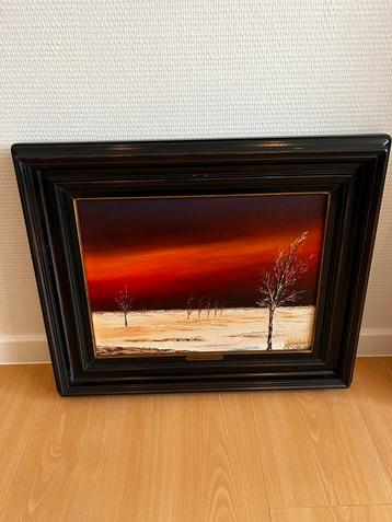 Winterlandschap door Magda Verschaeve, Ophalen