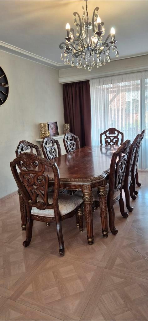 Te koop: Luxe klassieke eetkamer set met vitrinekast, Huis en Inrichting, Complete eetkamers, Gebruikt, Ophalen