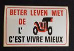 Vintage sticker BETER LEVEN MET DE AUTO, Nieuw, Auto of Motor, Verzenden