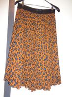 Rok ,oker met print, lang, TU, Maat 38/40 (M), Oranje, Ophalen of Verzenden, Zo goed als nieuw