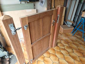 Tuinpoort Padouk 80 CM breed , 120 CM hoog., Tuin en Terras, Ophalen, Minder dan 100 cm, 100 tot 150 cm, Zo goed als nieuw